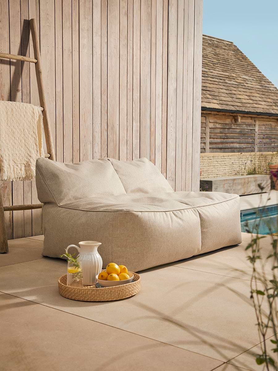 Harlington Indoor Outdoor Beanbag Sofa - Sand