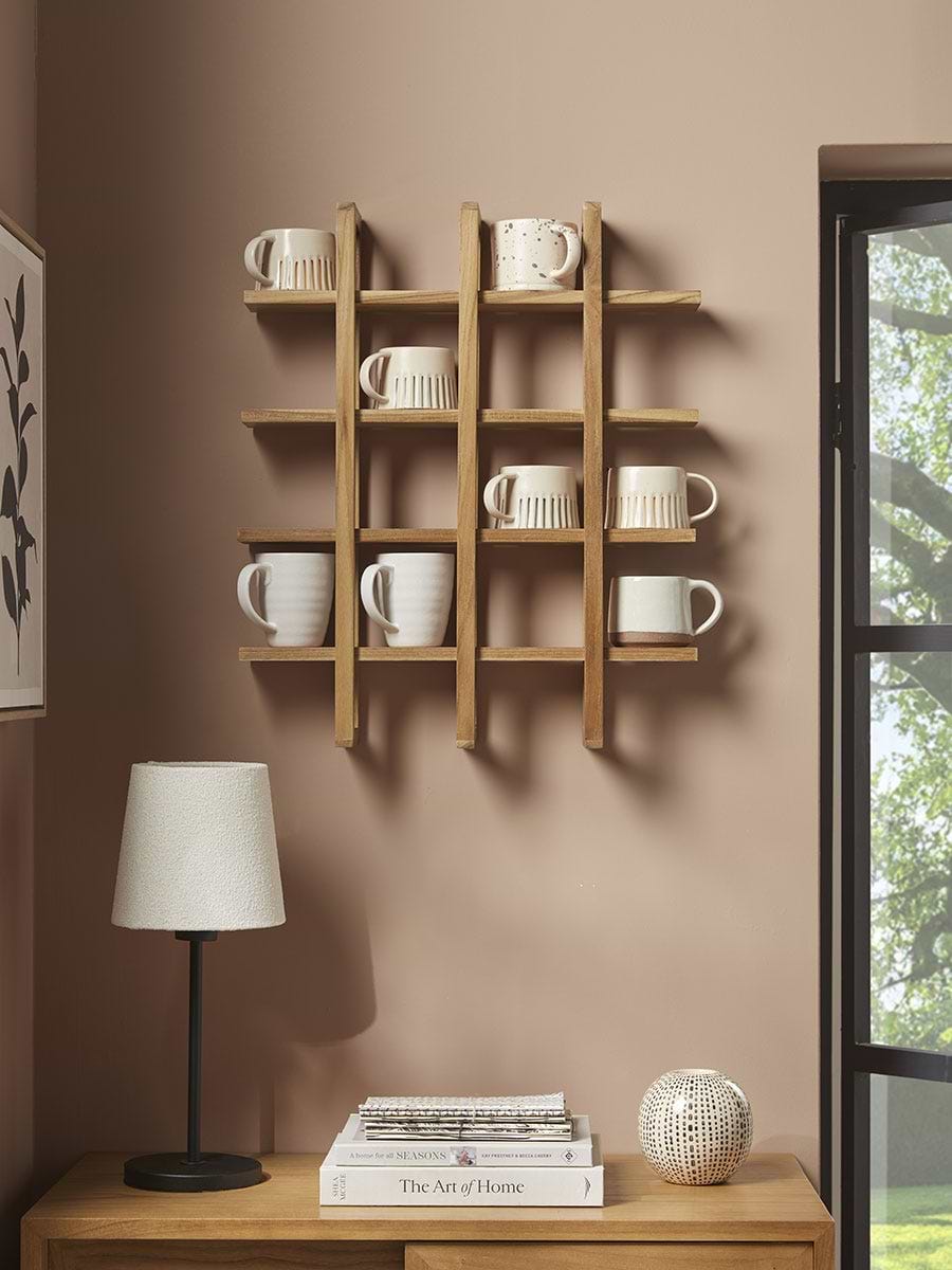 Teak Mug Shelf