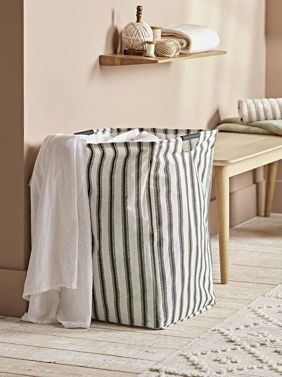 Striped Laundry Basket
