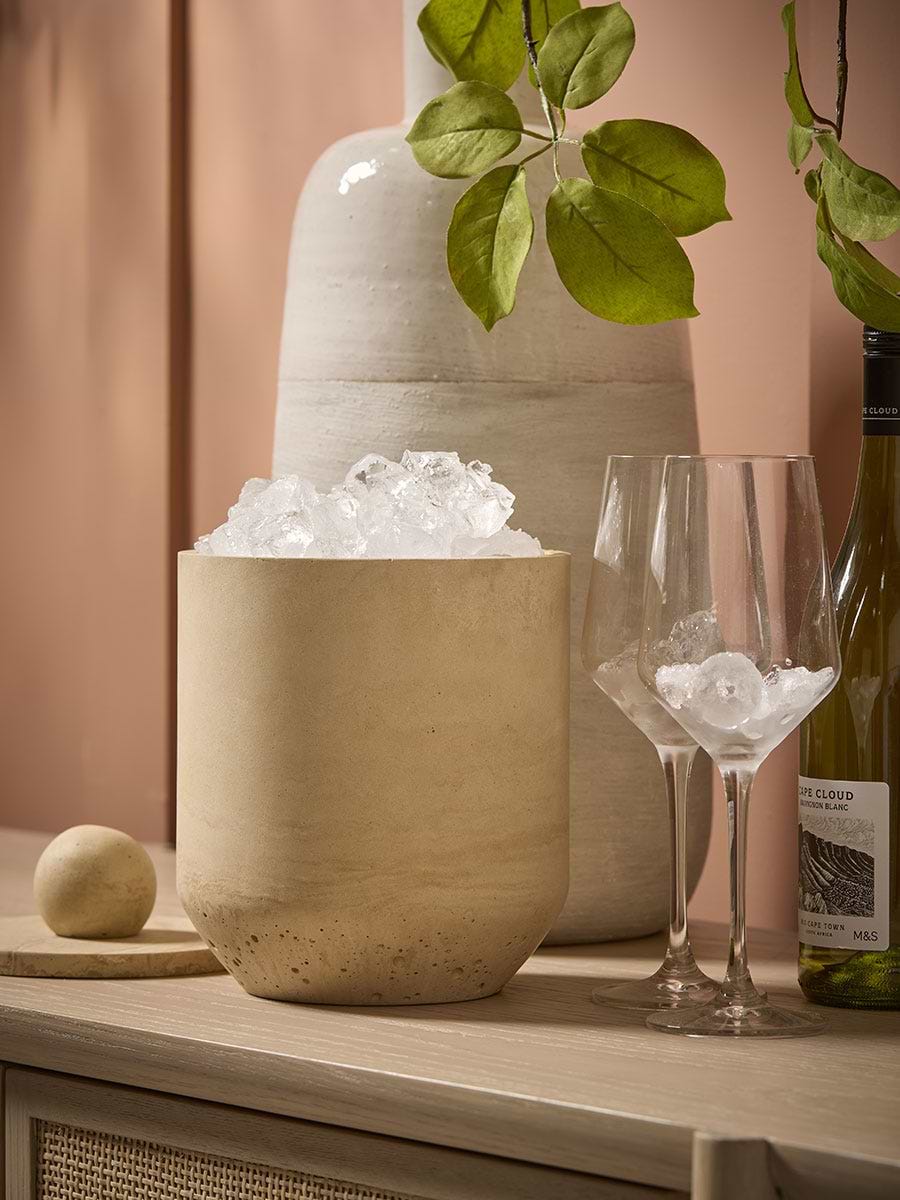 Travertine Ice Bucket