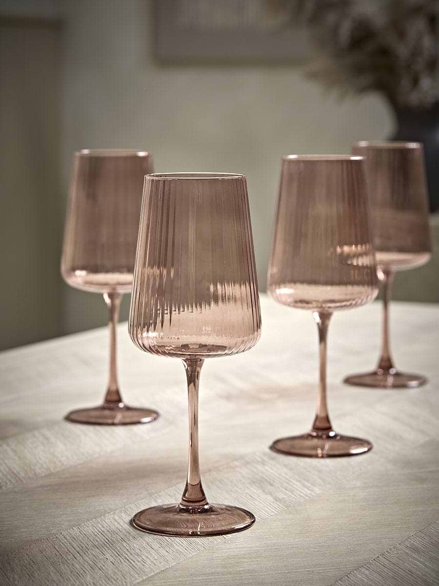 Fluted Glassware - Pecan