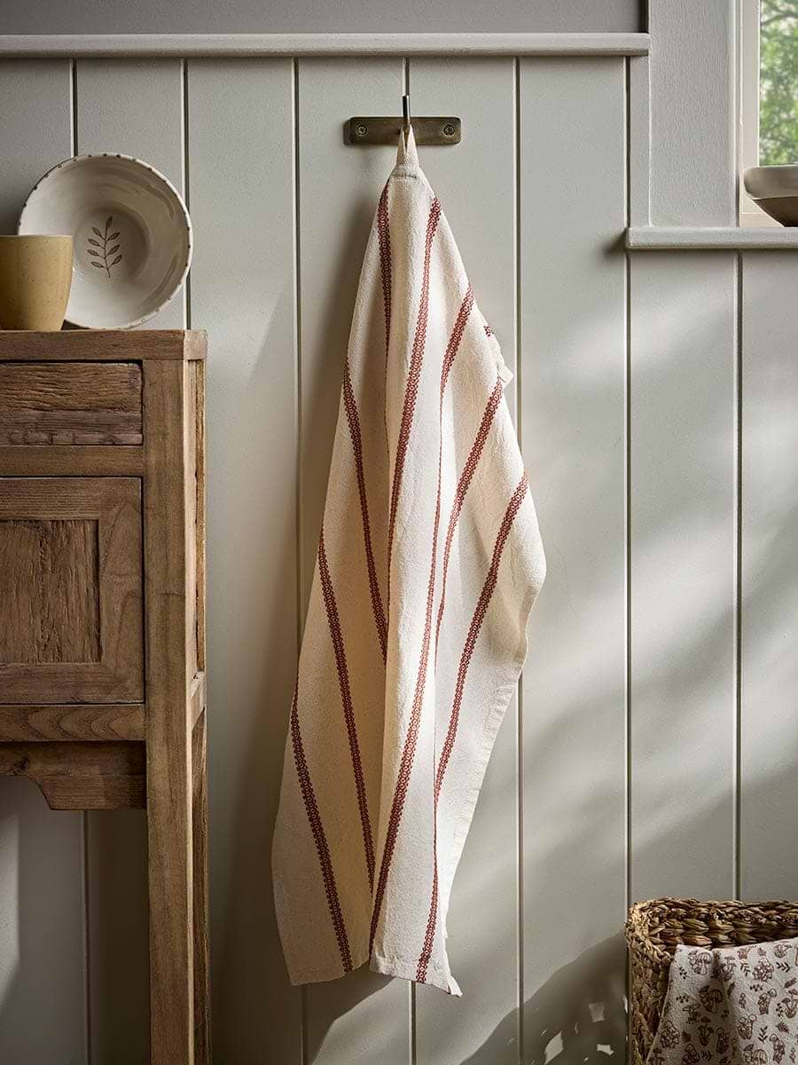 Cotton Tea Towel - Ticking Stripe