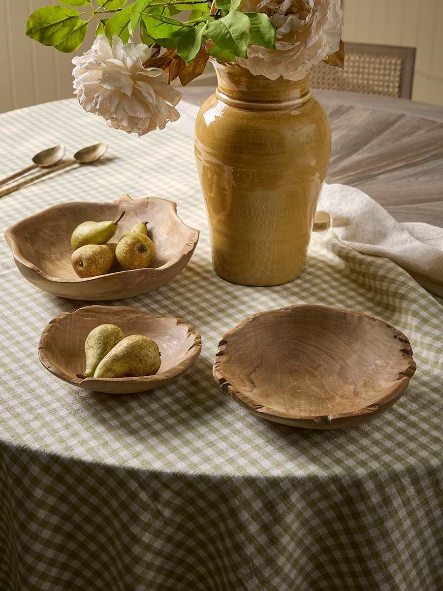 Three Teak Bowls