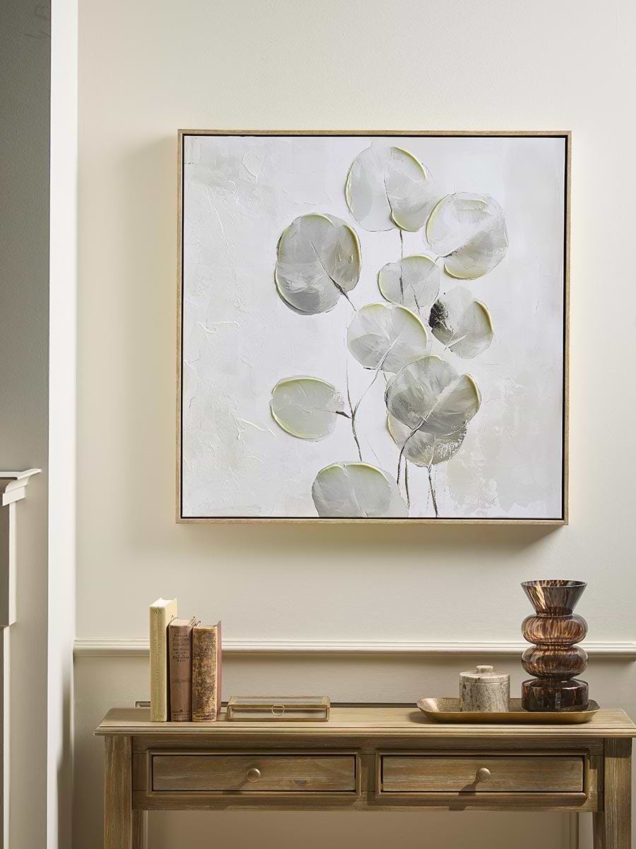 Framed Hand Painted Eucalyptus Canvas