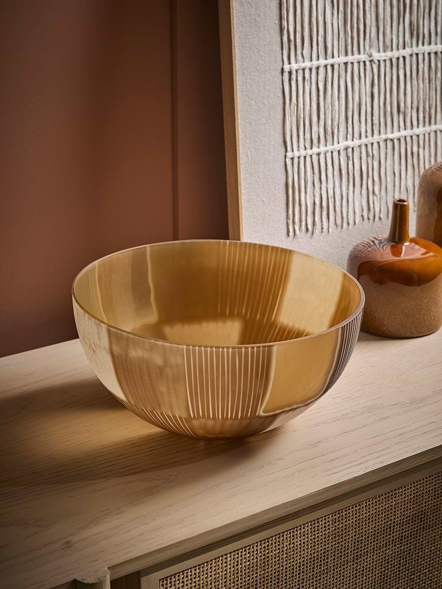 Decorative Tonal Glass Bowl