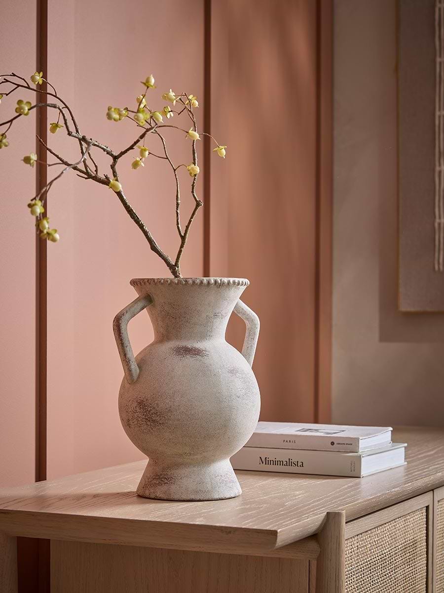 Antiqued Effect Amphora Vase