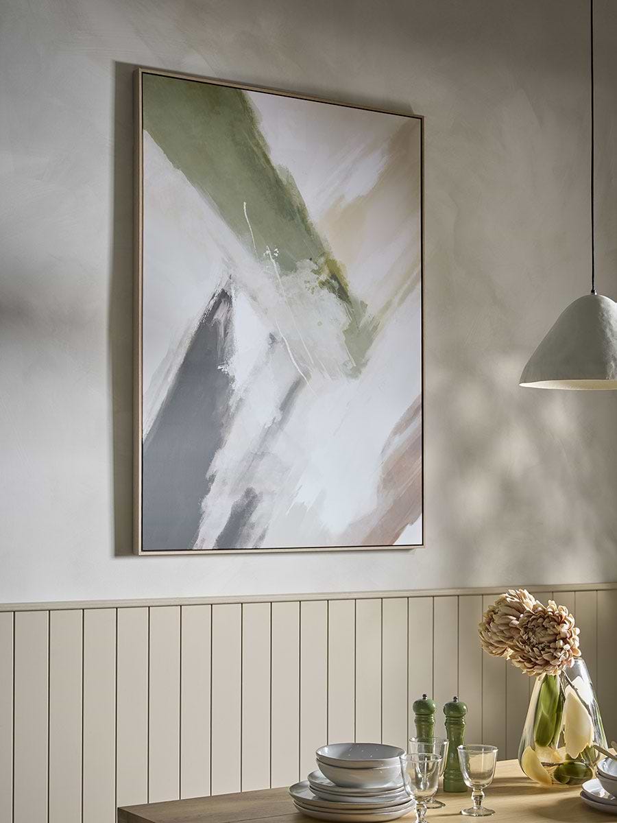 Brush Strokes Framed Canvas