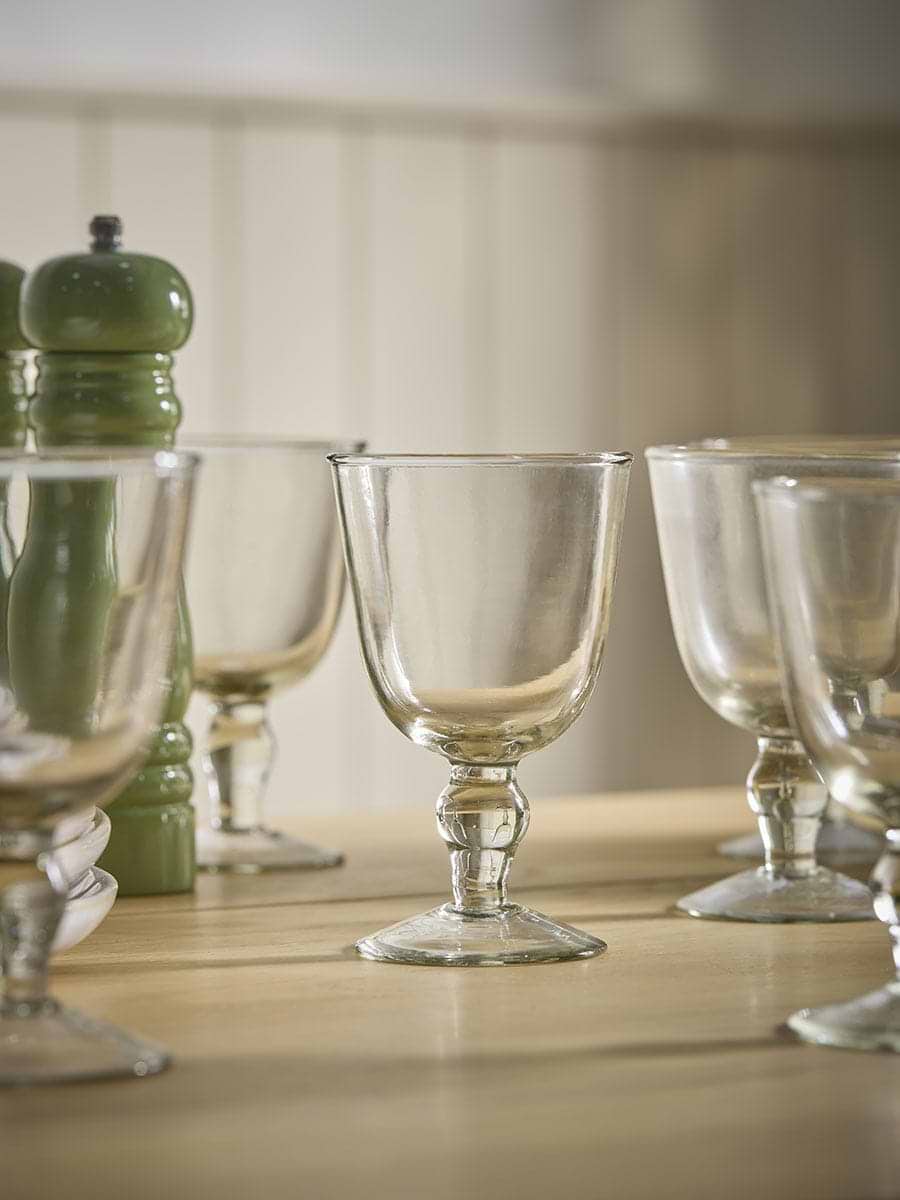 Four Hand Blown Wine Glasses