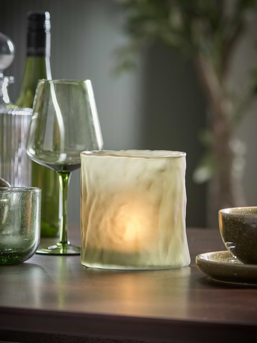 Retro Glass Tealight Holder