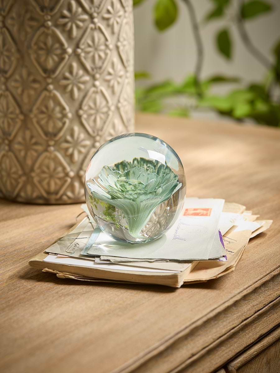 Trapped Flower Paperweight