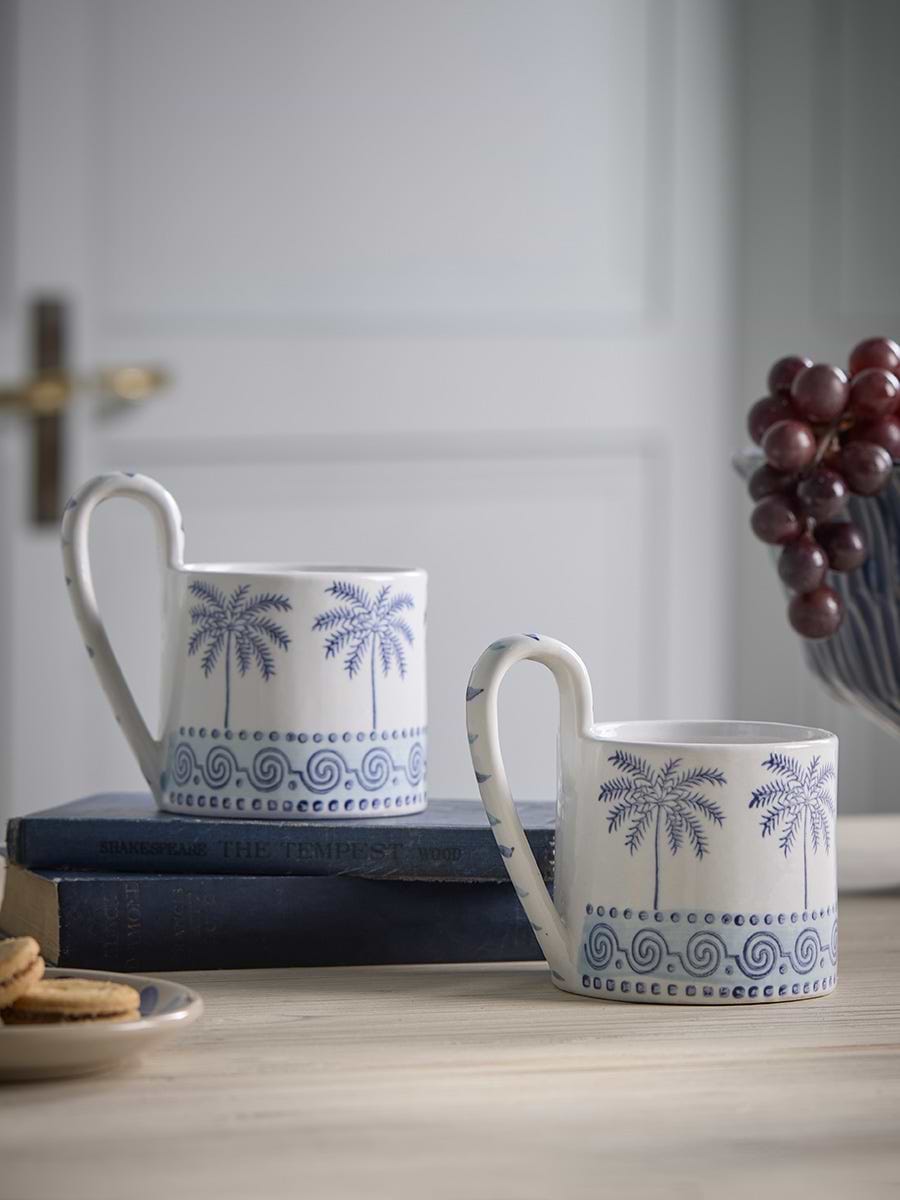 Two Palm Print Mugs