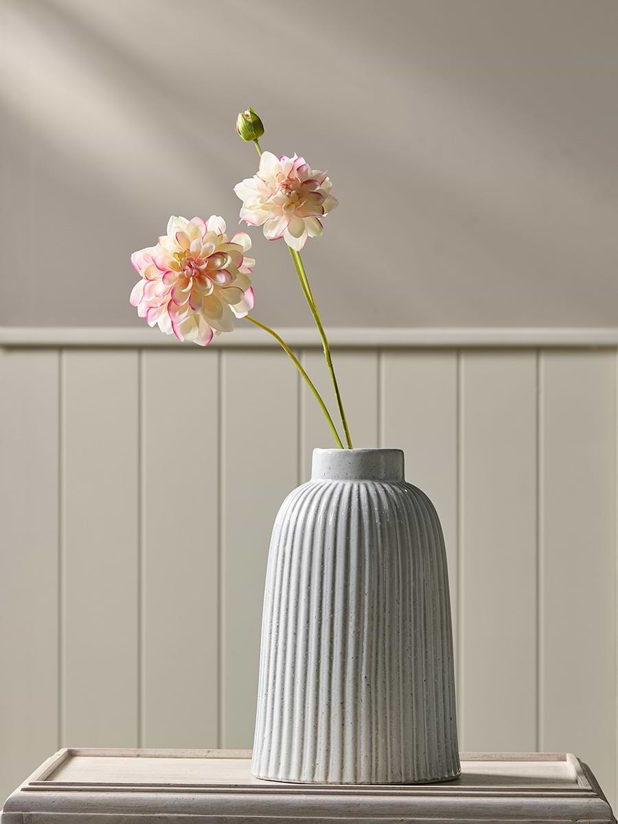 Dahlia Spray - Cream & Pink