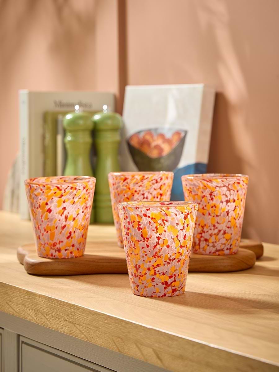 Multi Coloured Confetti Glasses