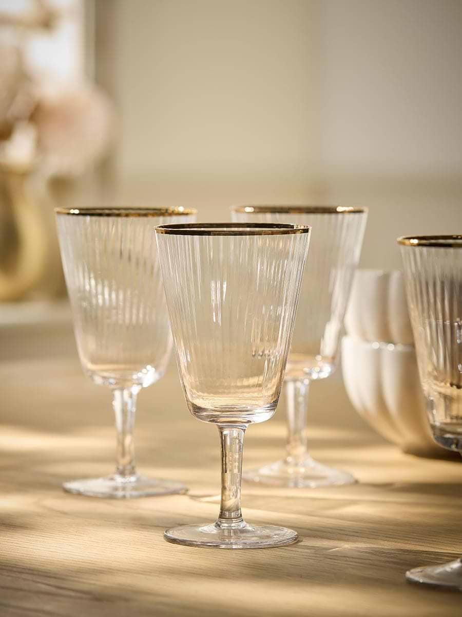 Gold Rim Glassware