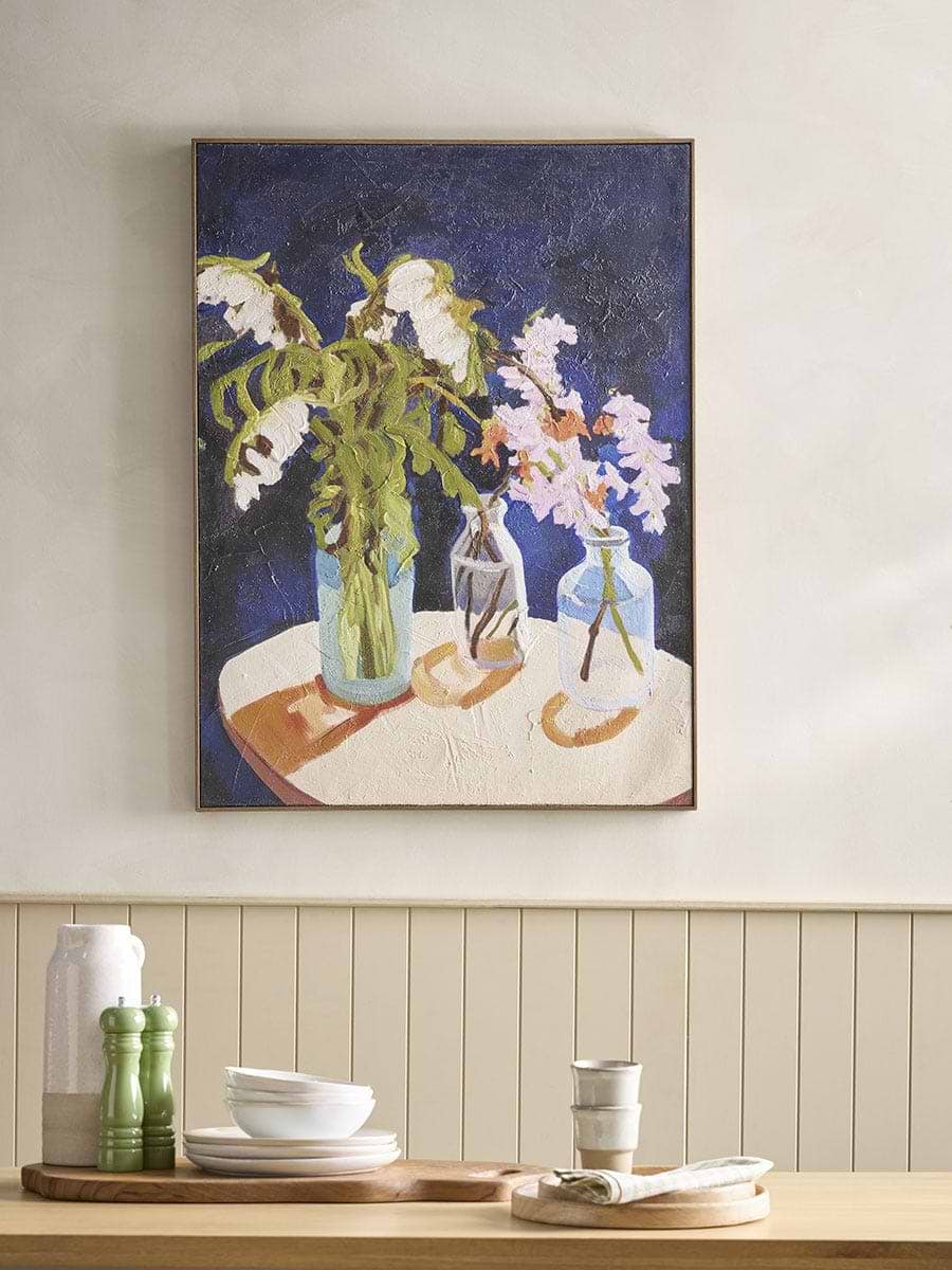 Framed Textured Flower Canvas