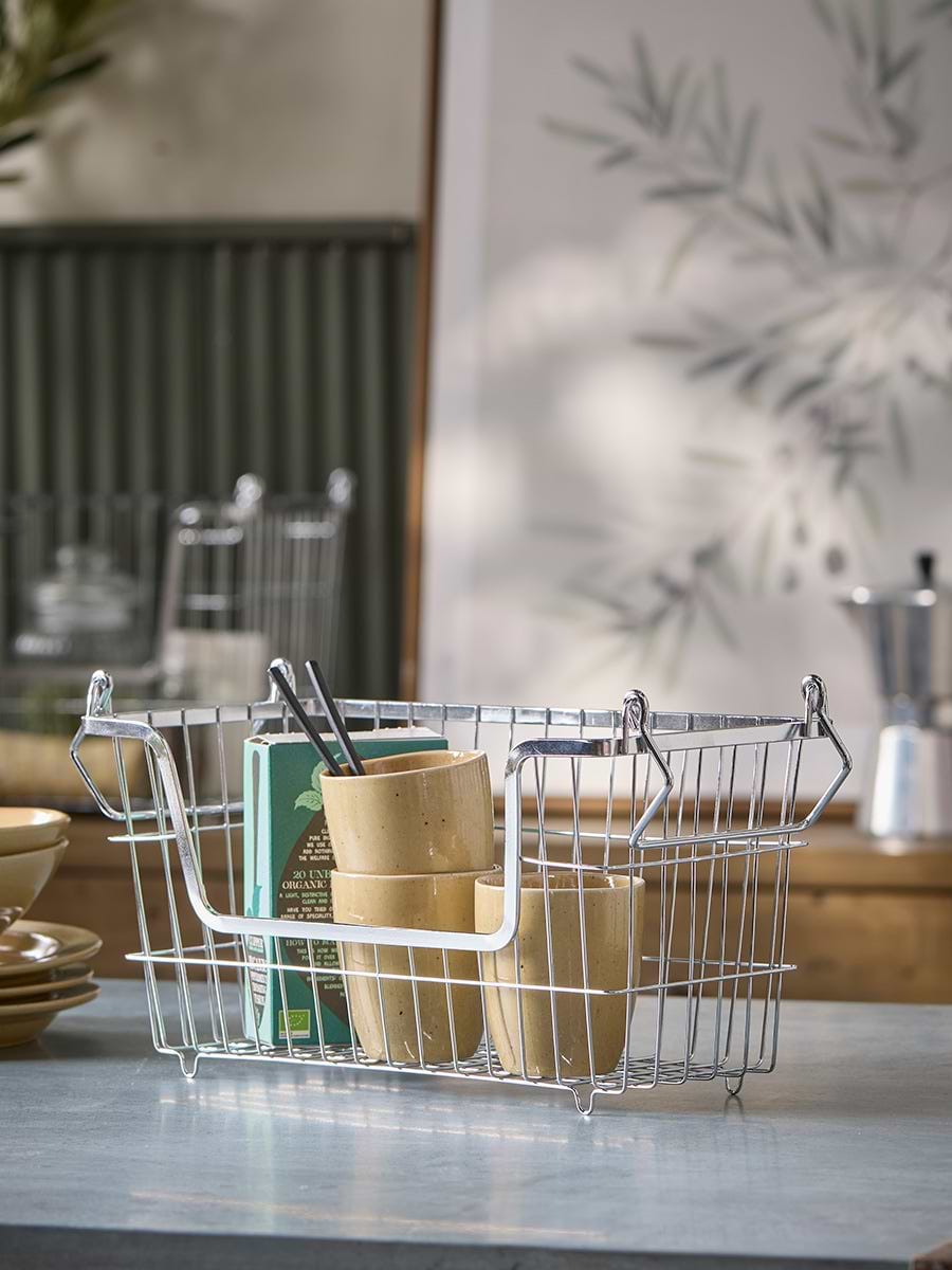 Grey Wire Storage Basket - Small