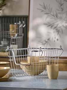 Grey Wire Storage Basket- Medium