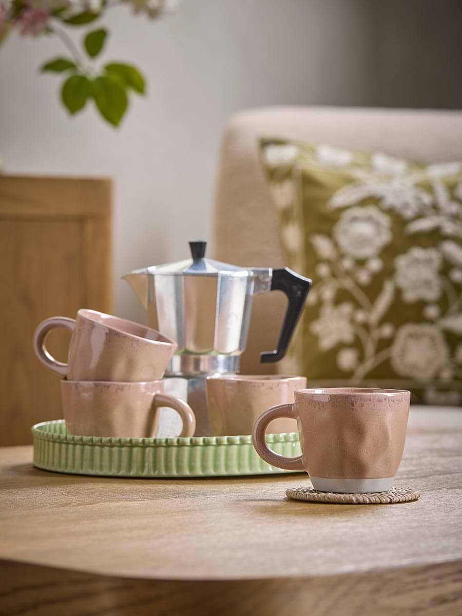Four Rose Glazed Mugs