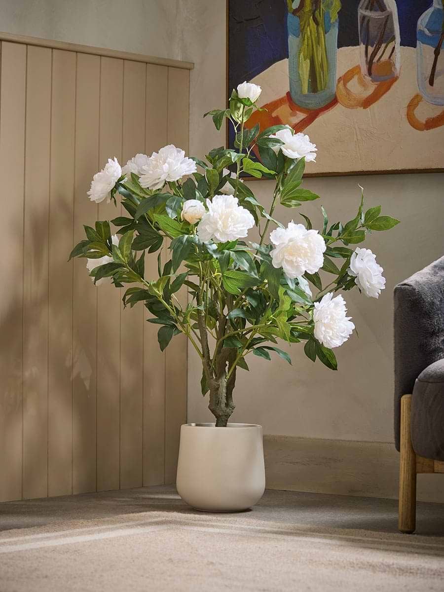 Faux Potted Peony Bush