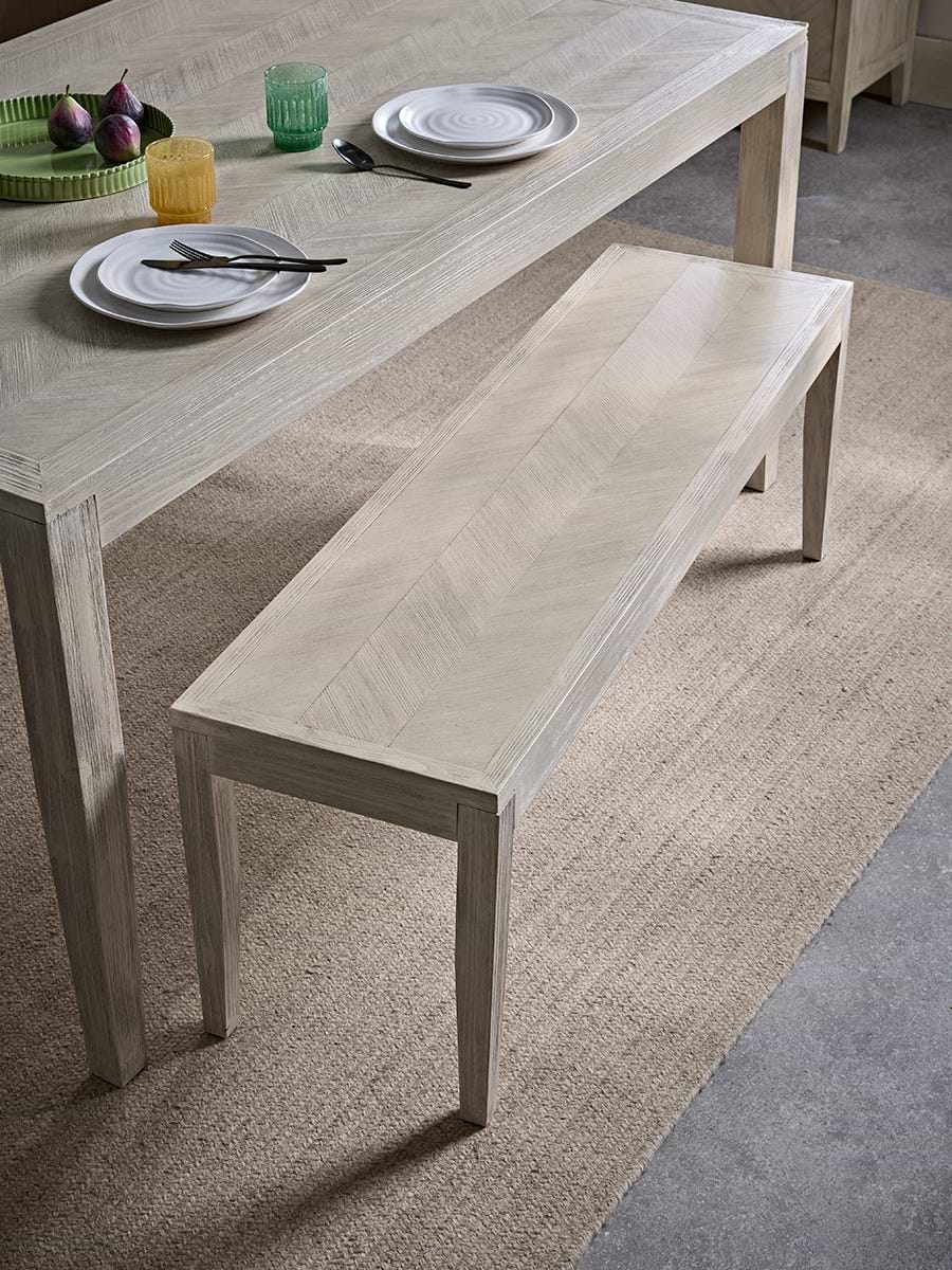Tova Limewashed Bench