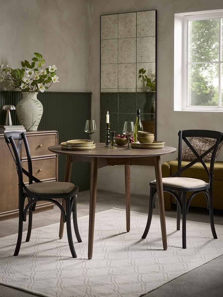 Reina Round Folding Dining Table - 4 Seater