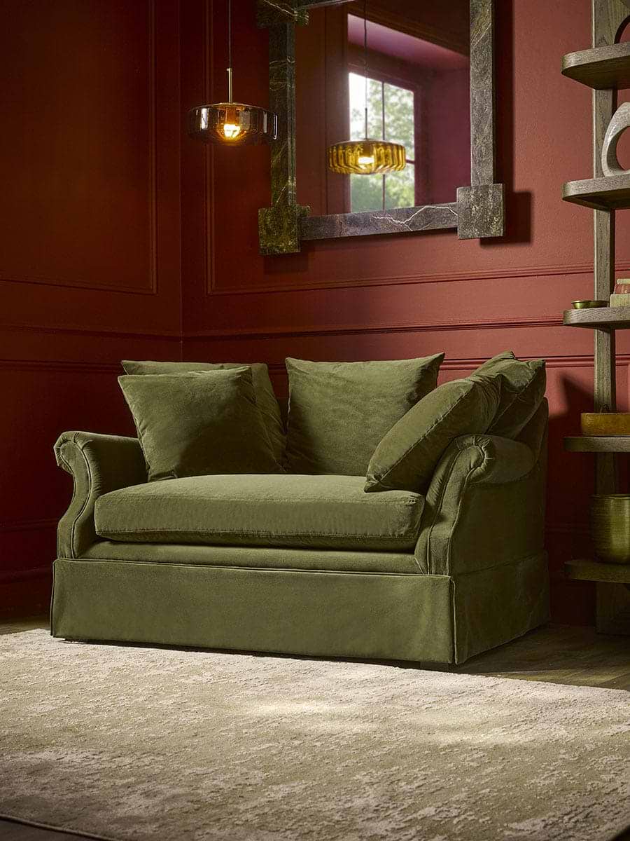 Oversized Velvet Loveseat