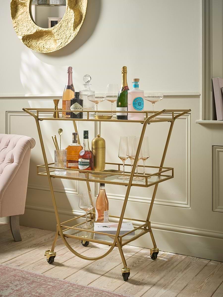 Three Tiered Drinks Trolley