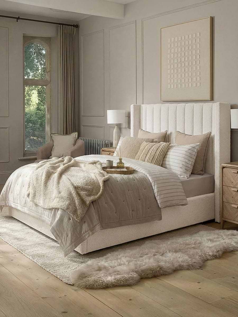 Ribbed Boucle Bed