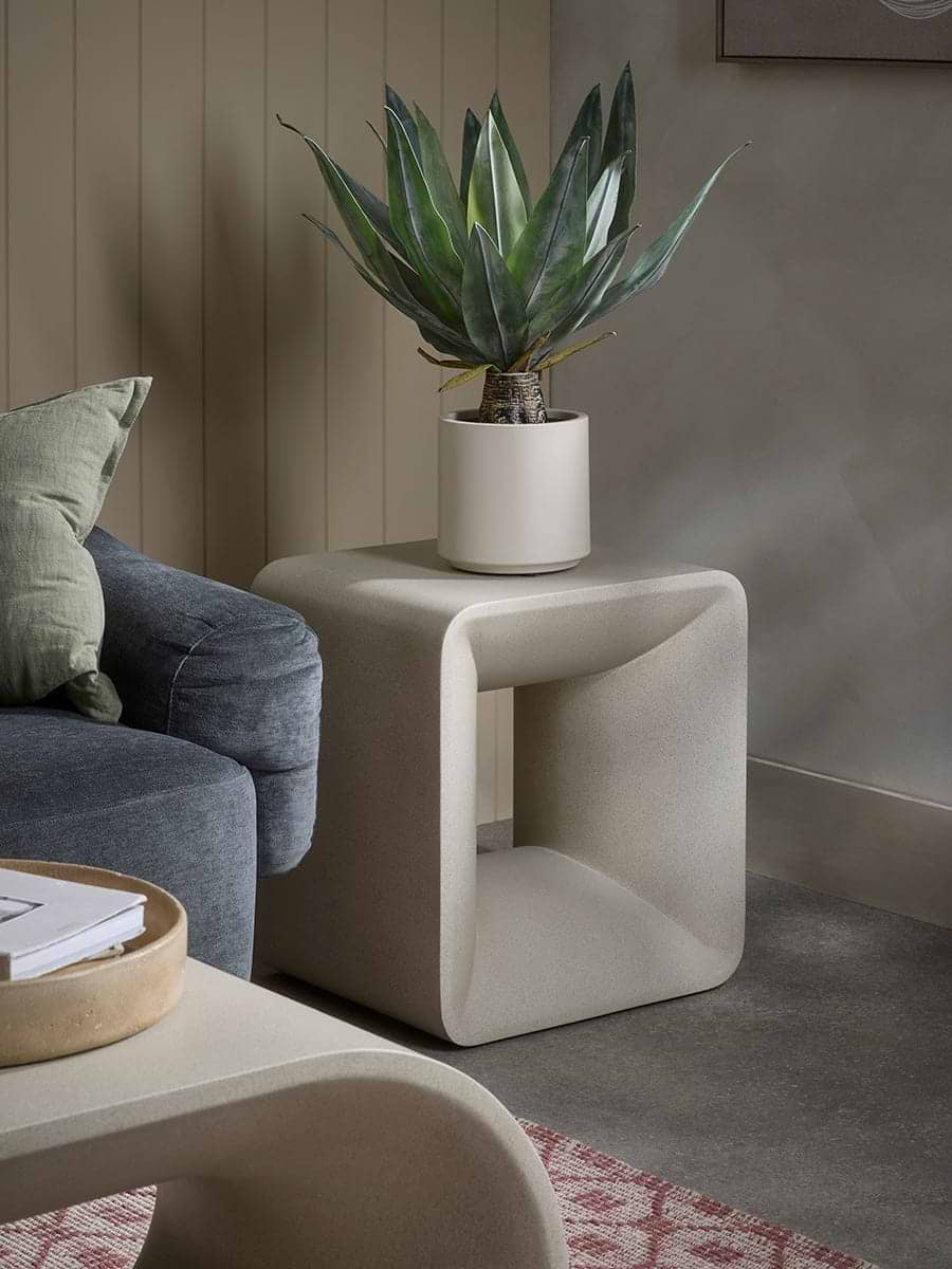 Concrete Squoval Side Table