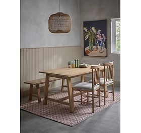 Neda Extendable Rectangle Dining Table - 4 to 6 Seater
