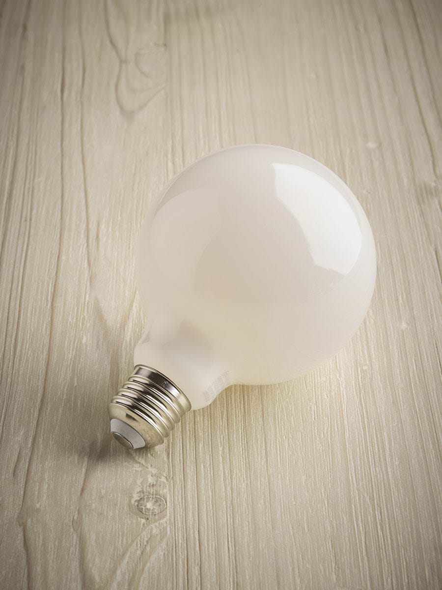Opal Glass E27 Large Globe Bulb