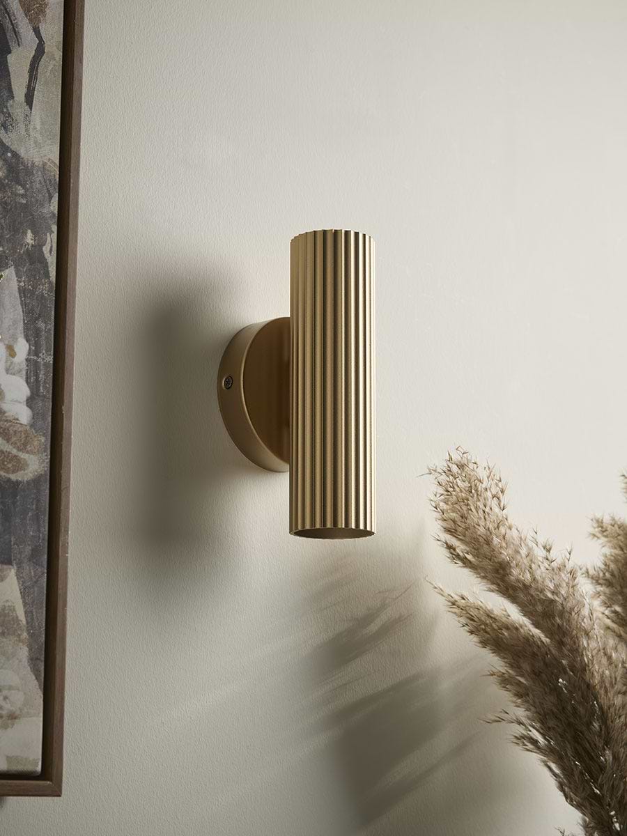 Solstice Double Wall Light - Matt Gold