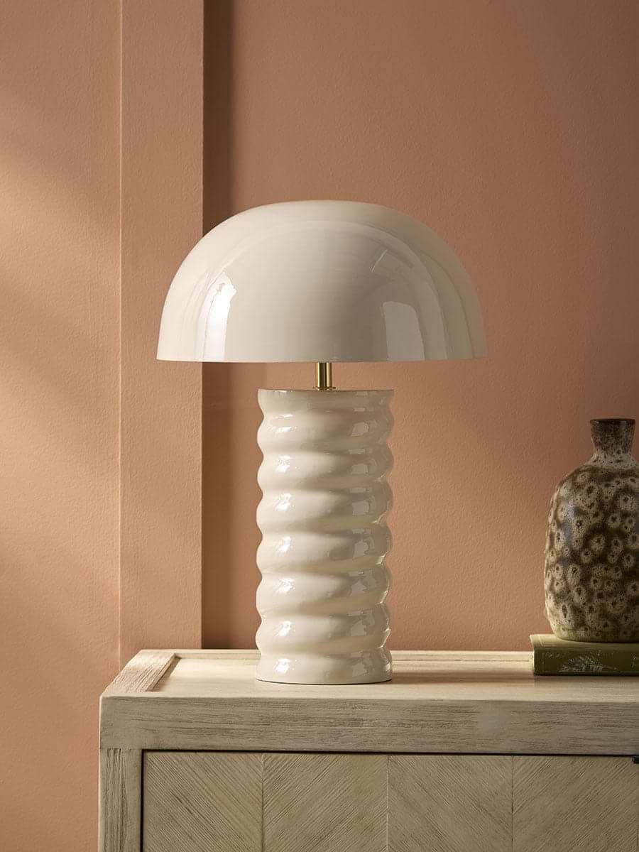 Twisted Enamel Table Lamp