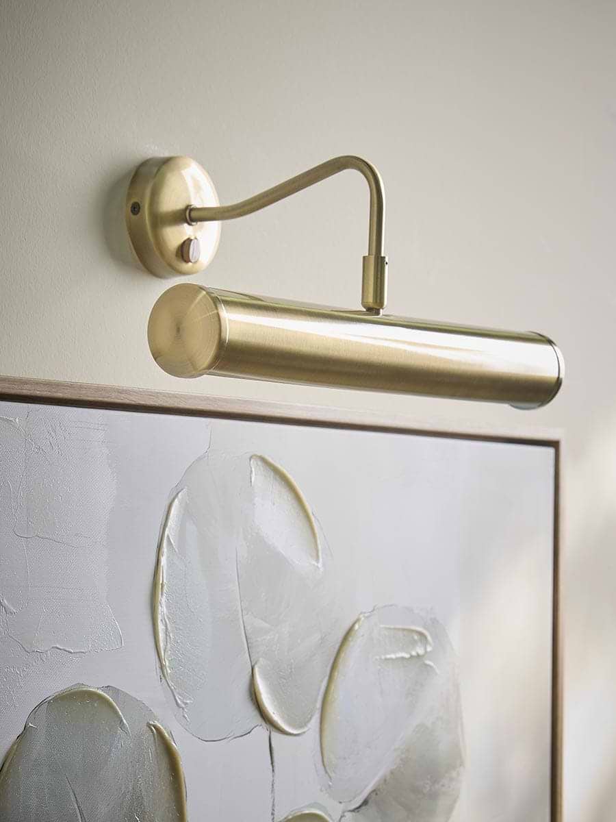 Curved Brass Picture Light