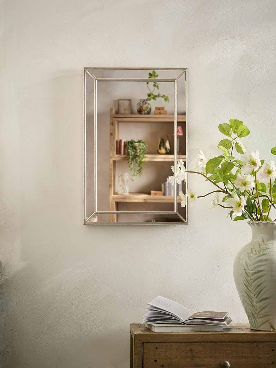 Antiqued Frame Mirror - Rectangle
