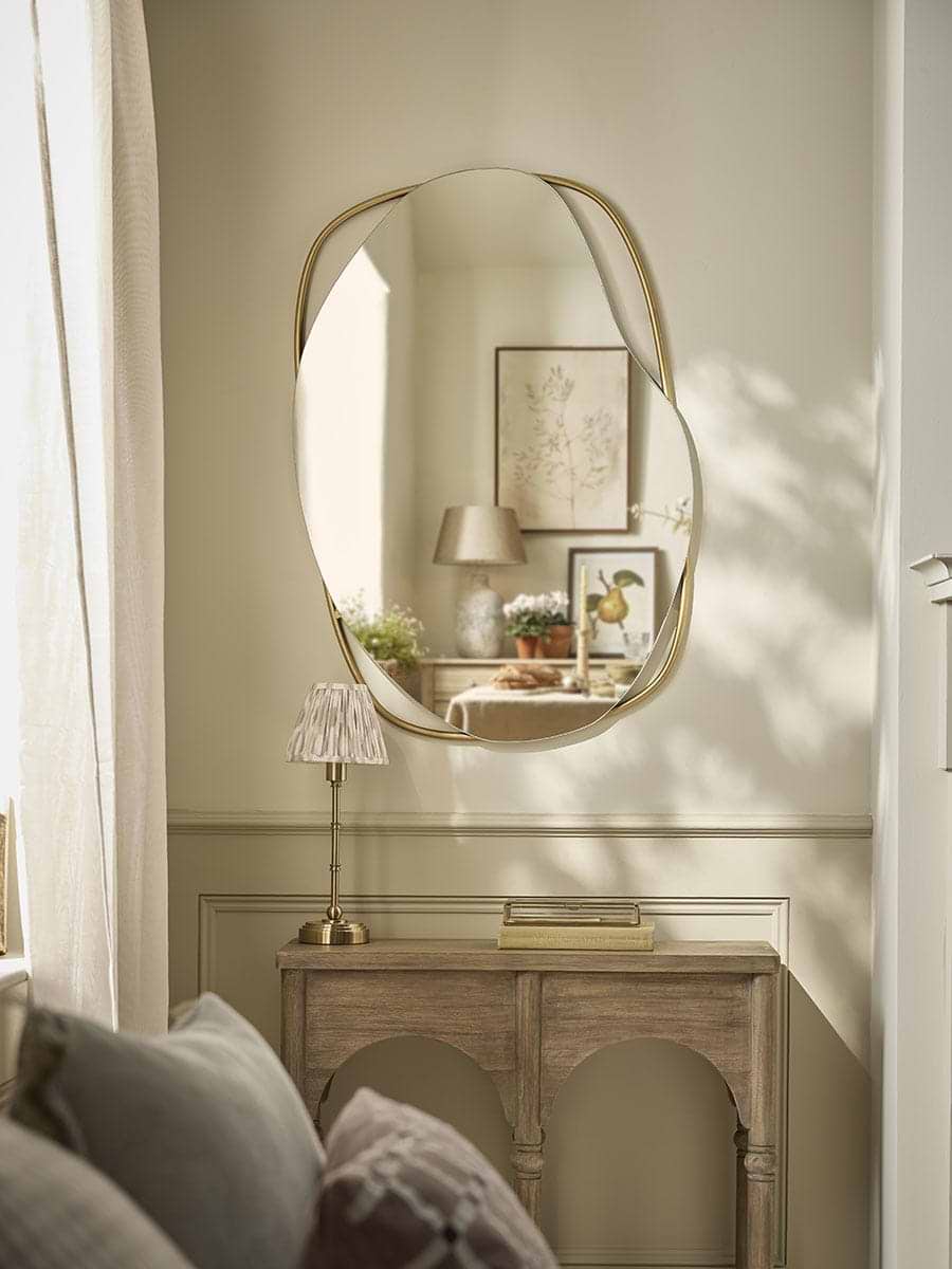 Metal Abstract Frame Mirror