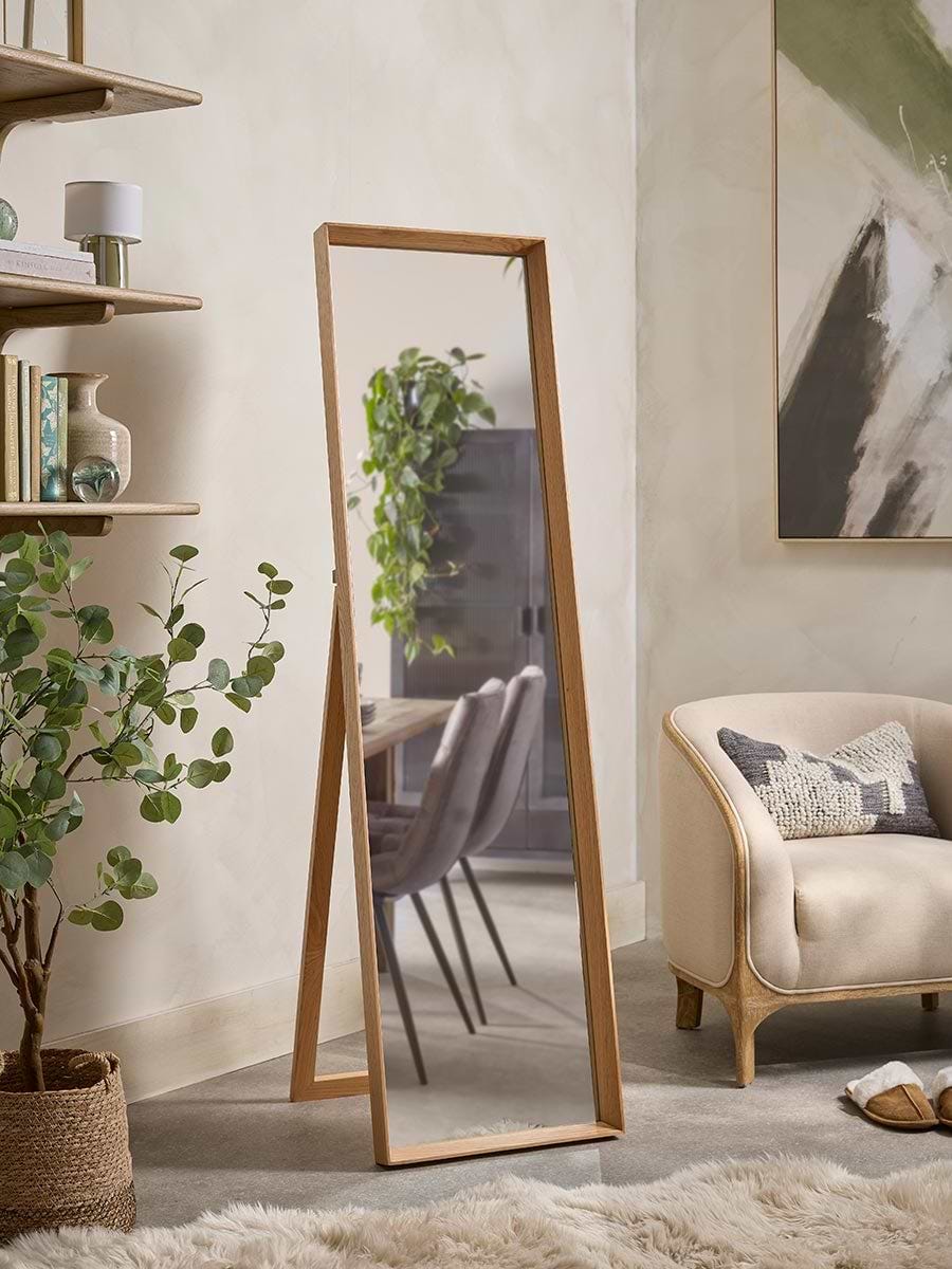 Oak Standing Full Length Mirror