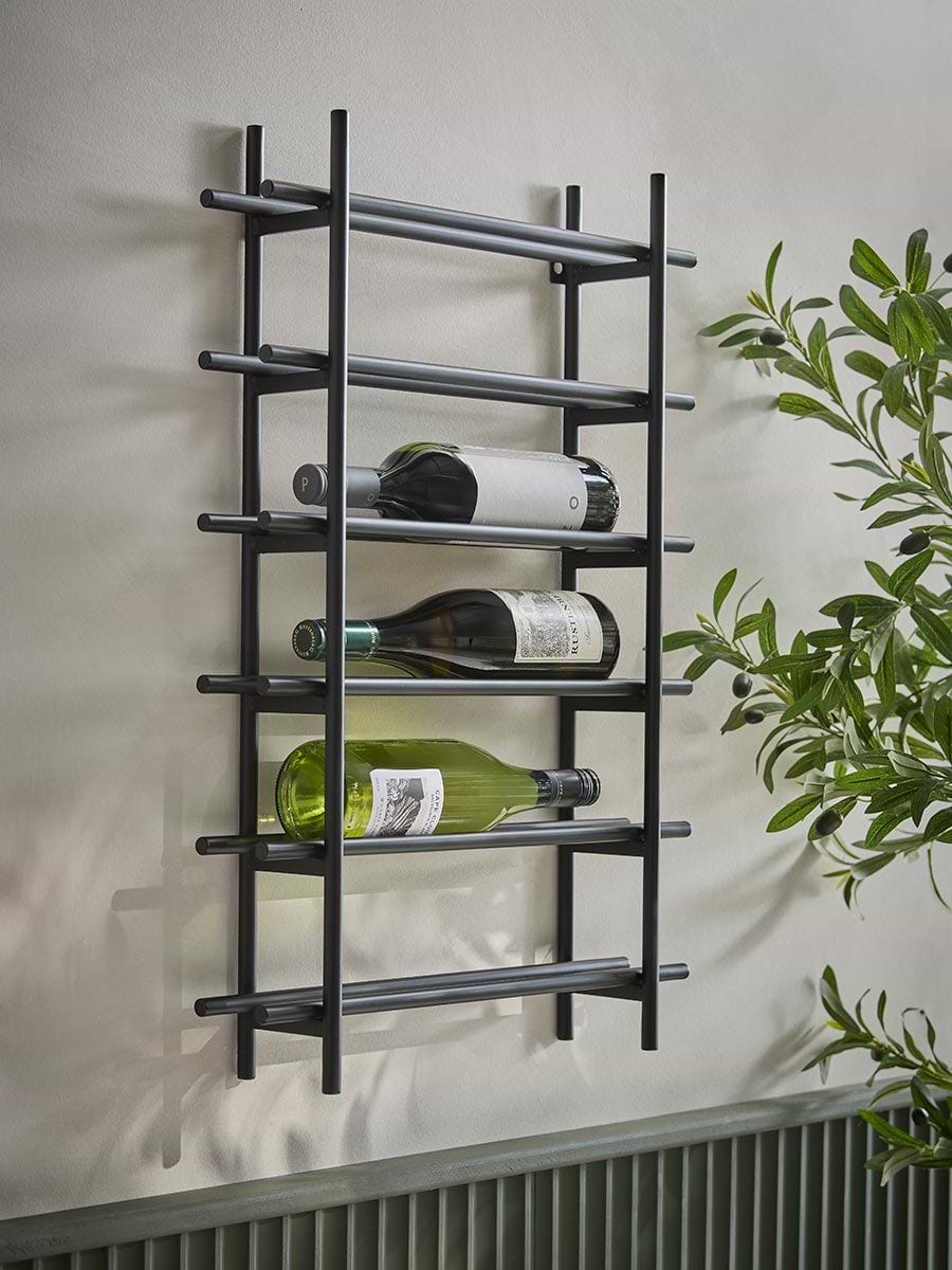 Industrial Wall Mounted Wine Rack - Small