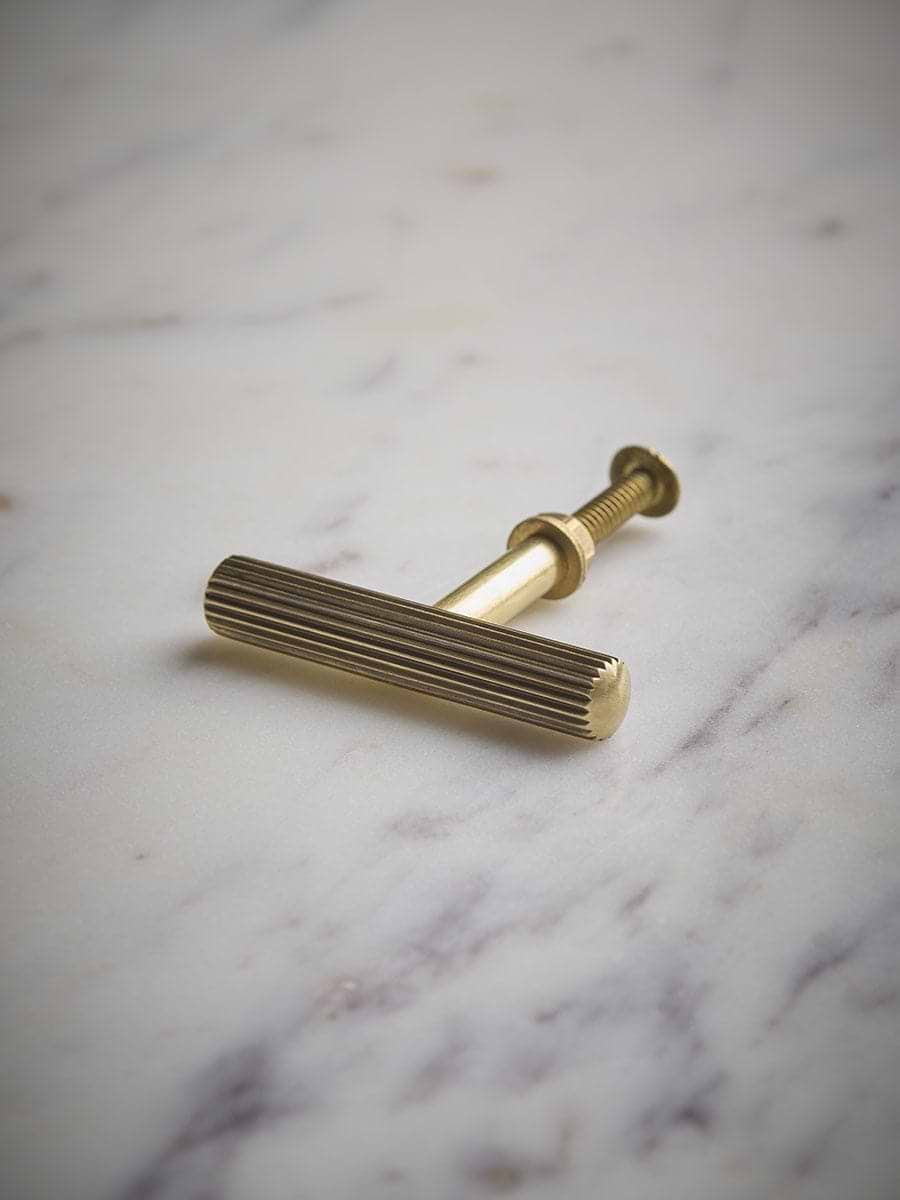Fluted Brass Knob