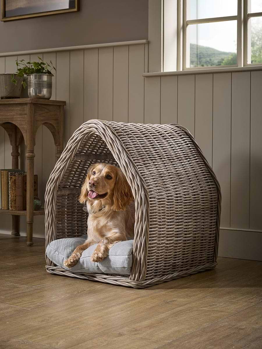 Round Rattan Pet House - Small
