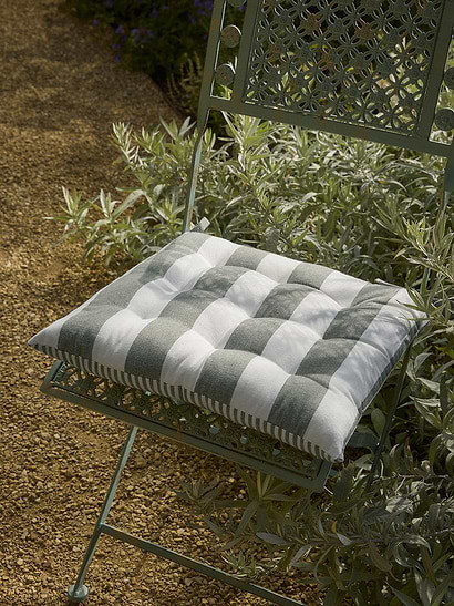 Wide Stripe Indoor/Outdoor Seat Pad - Olive