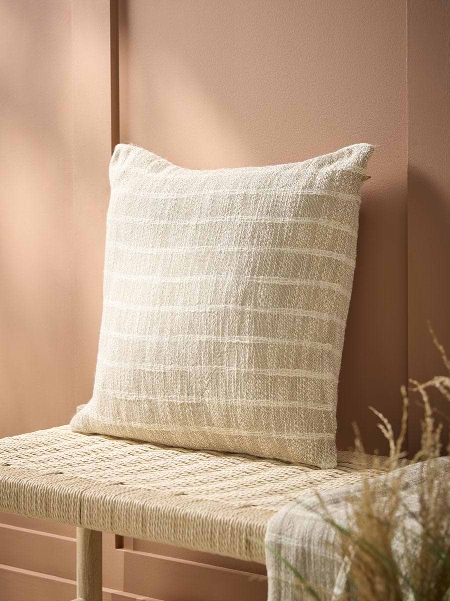 Soft Stripe Cushion - Stone