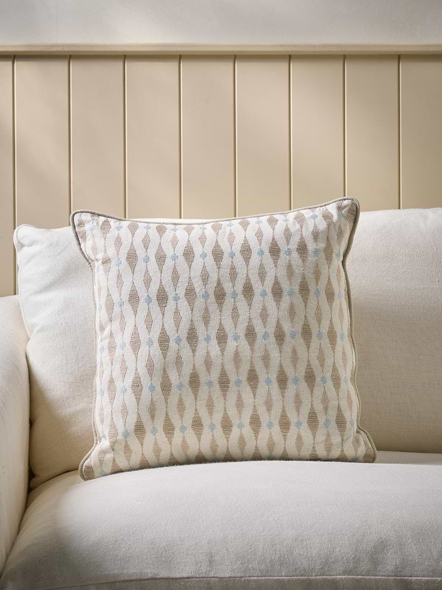 Embroidered Ikat Cushion