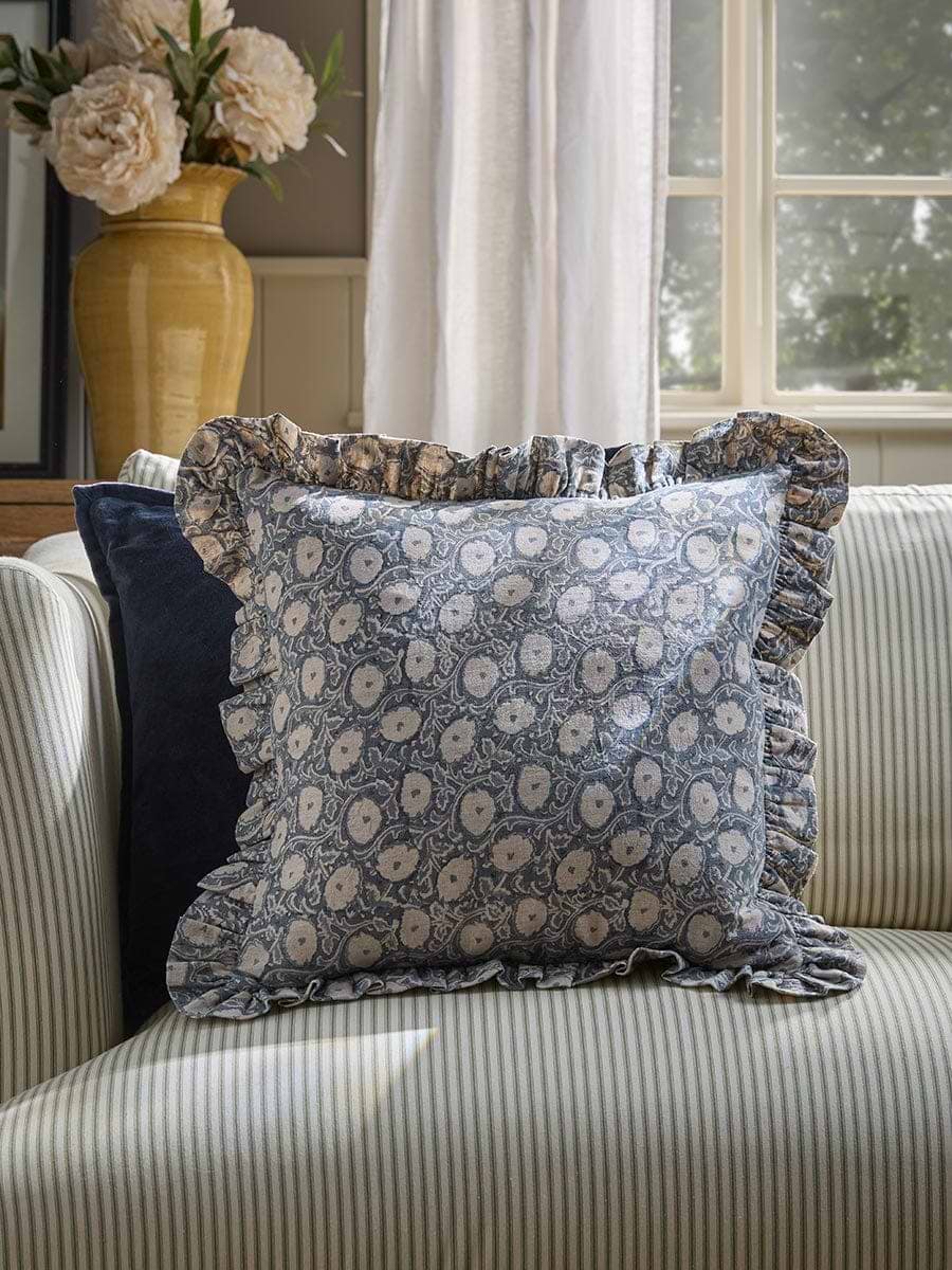 Anvi Hand Block Printed Cushion Cover