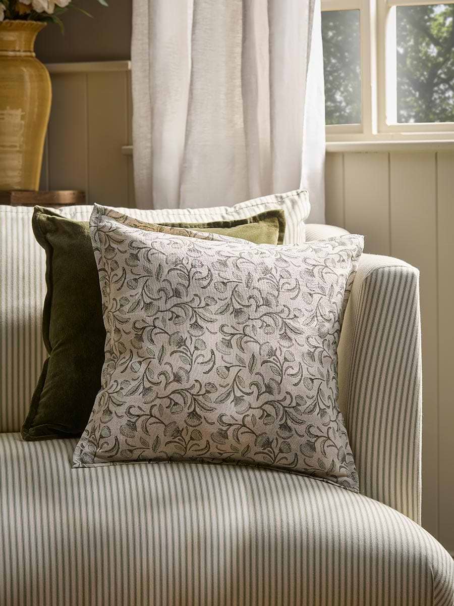 Diya Hand Block Printed Cushion Cover