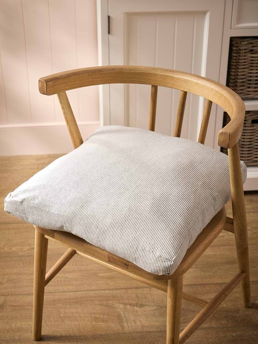 Boxy Seat Pad Cover - Natural Stripe