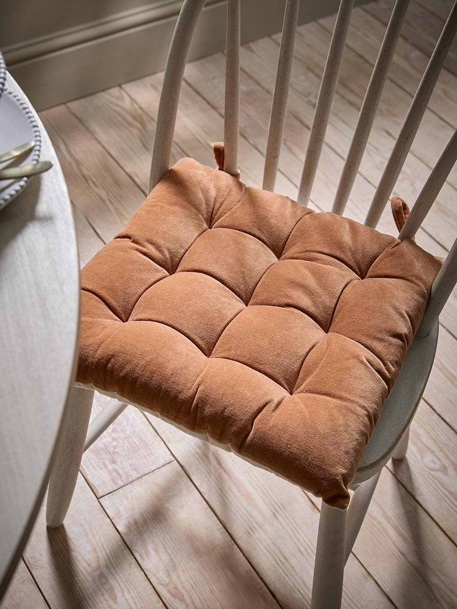 Plush Velvet Seat Pad - Henna