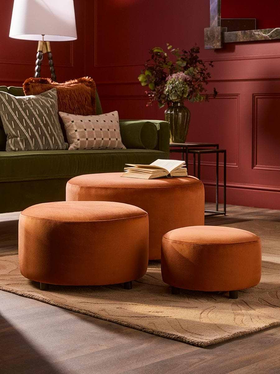Three Stacking Ottomans