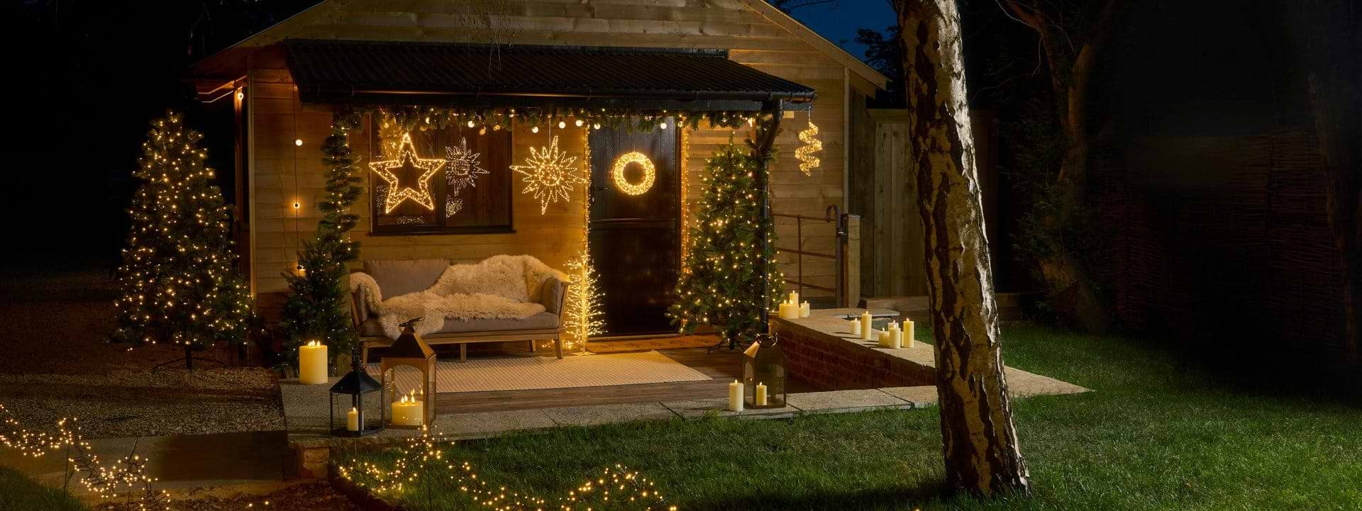 Outdoor Christmas lighting