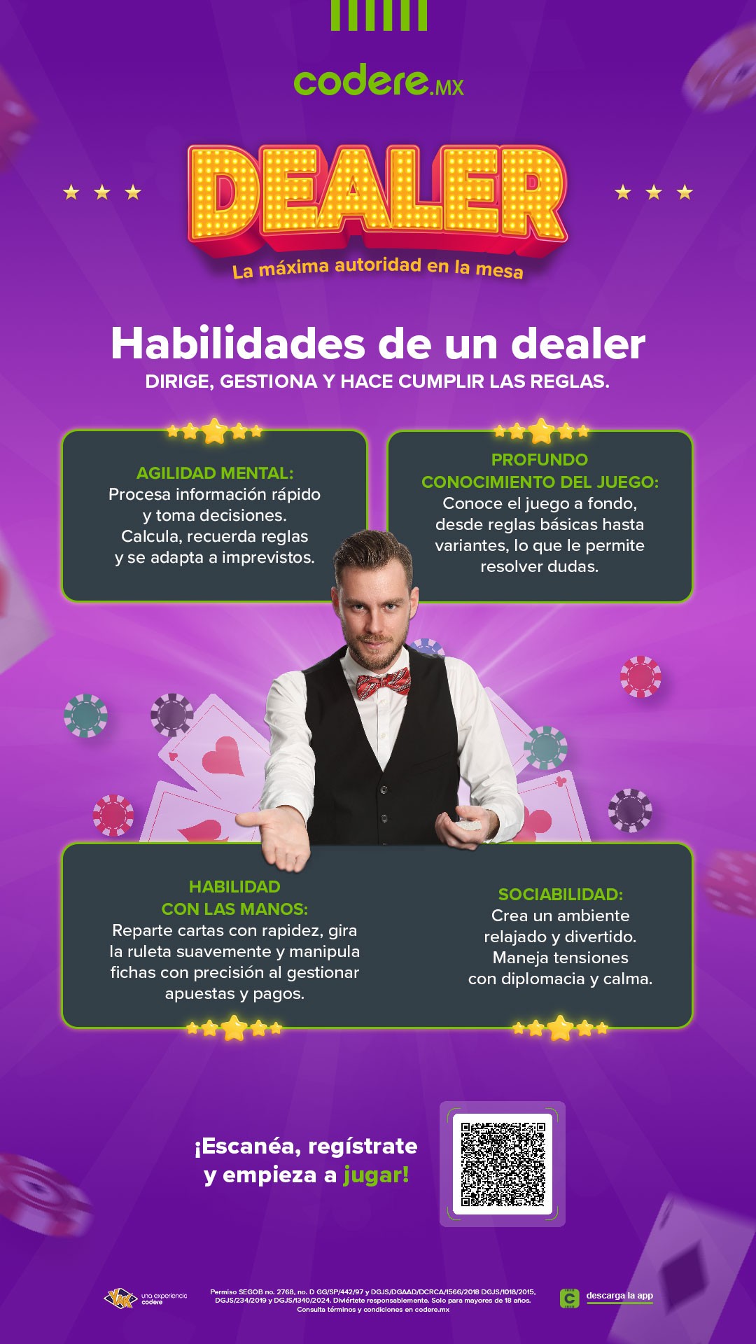 Conoce que hace un dealer de casino